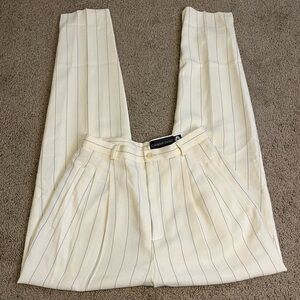 Vintage Classiques Entier Wool Blend Pinstripe Trouser Pant Size 6 Office Belted